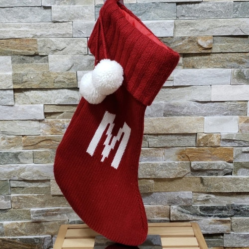Nordstrom Rack Cable Knit Monogram Stocking M